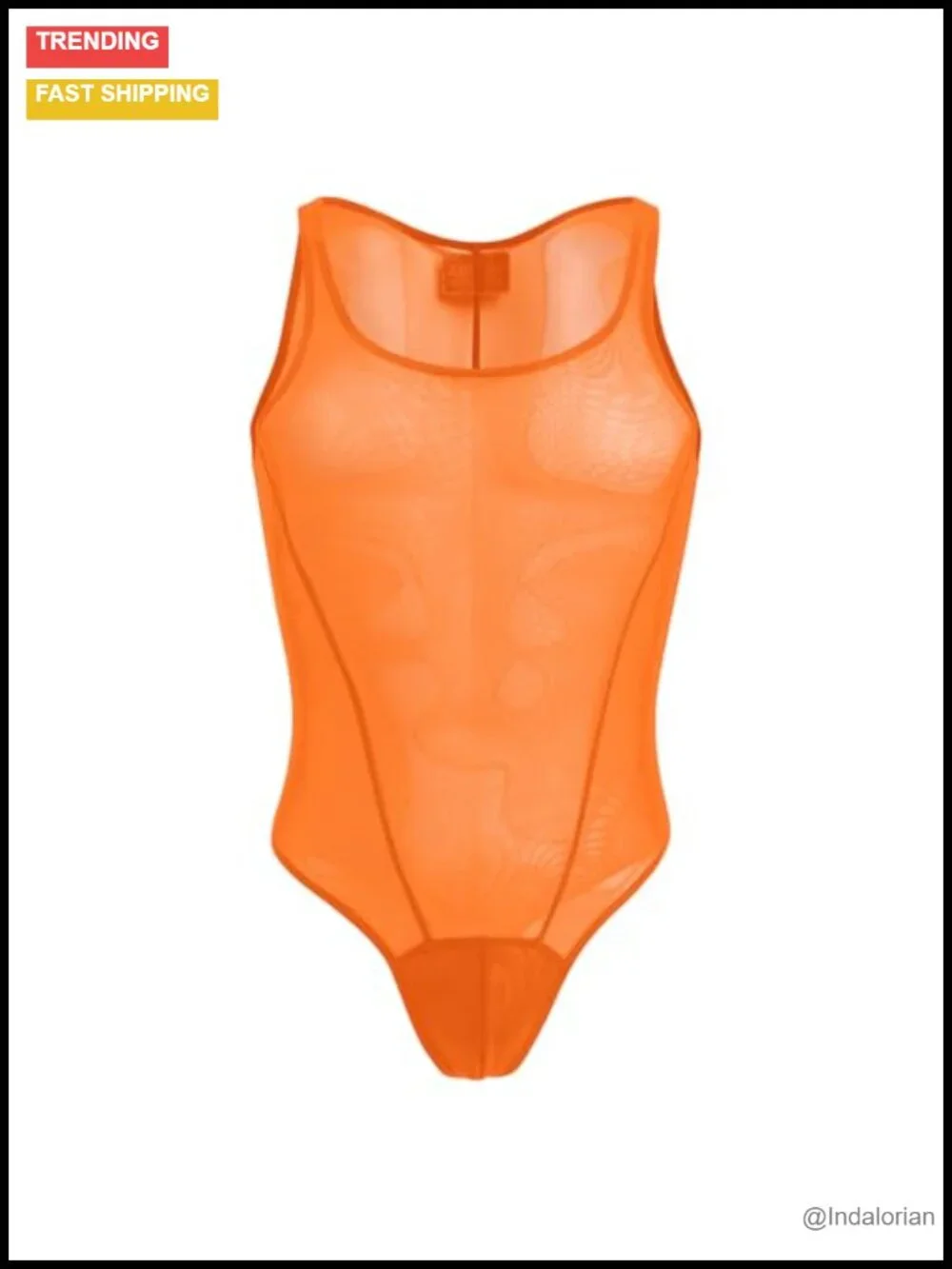 Men's Sheer Mesh Bodysuit Tank Top Jumpsuit Shapewear Fitness Singlet Sleeveless